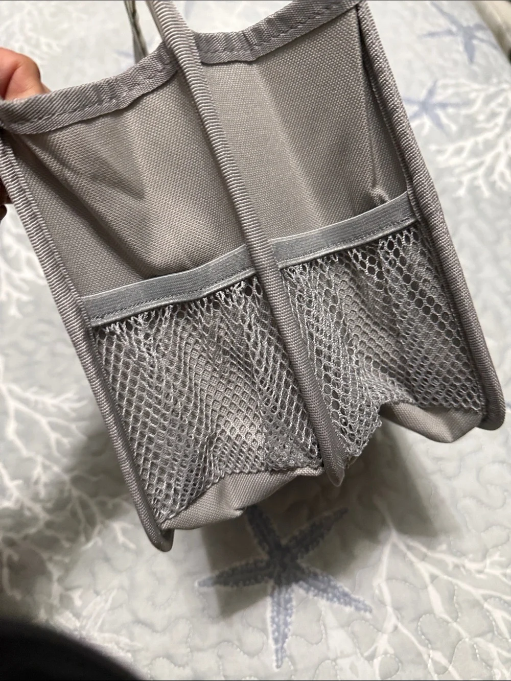 Thirty-one Gray and Cream Geometric Storage Bins - Home Accents
